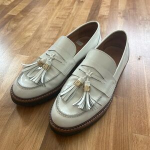 Stuart Weitzman Cream Tassel Loafers